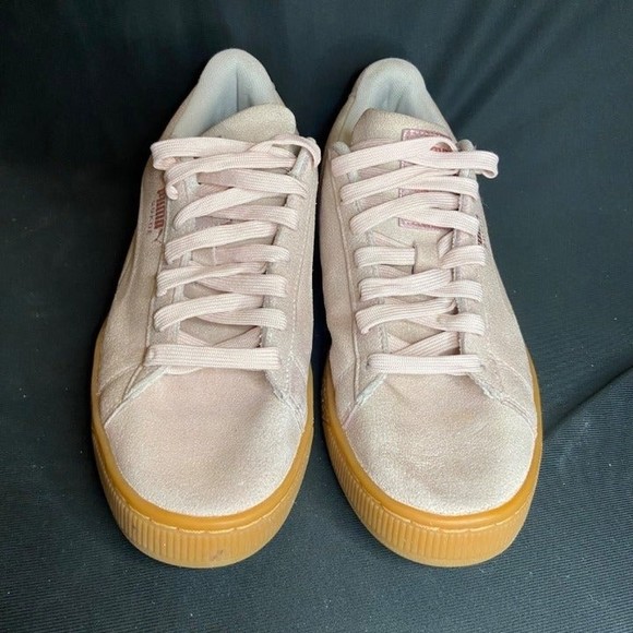 Puma Pink Suede Platform Jewel Gum Sole Size 8 - Picture 2 of 7